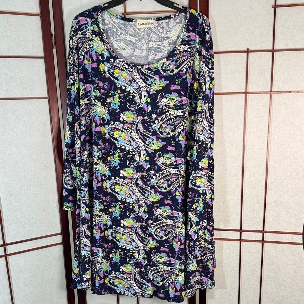 LARACE 6X Women's Paisley Long Sleeve Top - Multicolor